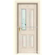 Steel Wooden Doors With Glass Designs JKD-X06(F)